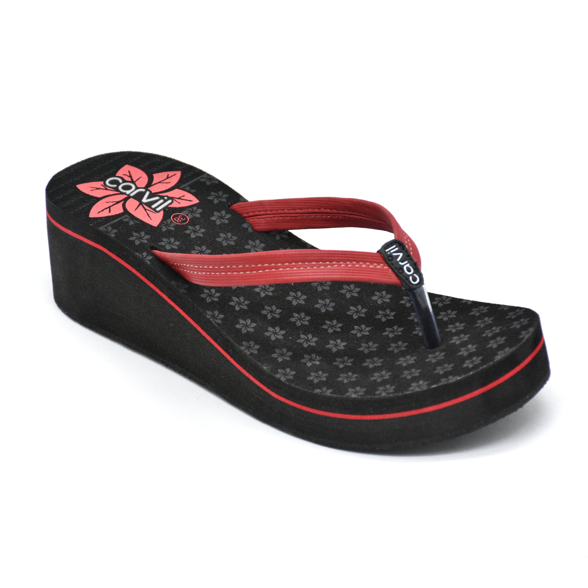 Nicole Wedge Heel Flip Flops